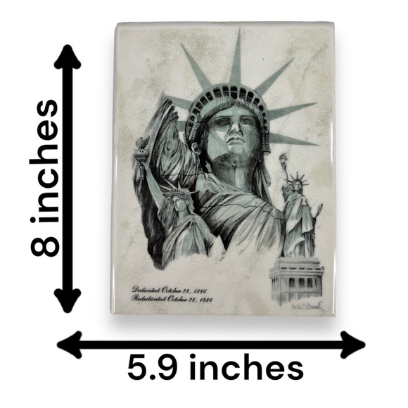 VINTAGE 1986 Statue of Liberty 100th Anniversary Limited Edition Tile 8" x 5.9" - Picture 2 of 9